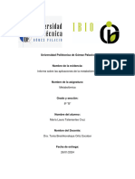 Informe Sobre Las Aplicaciones de La Metabolómica