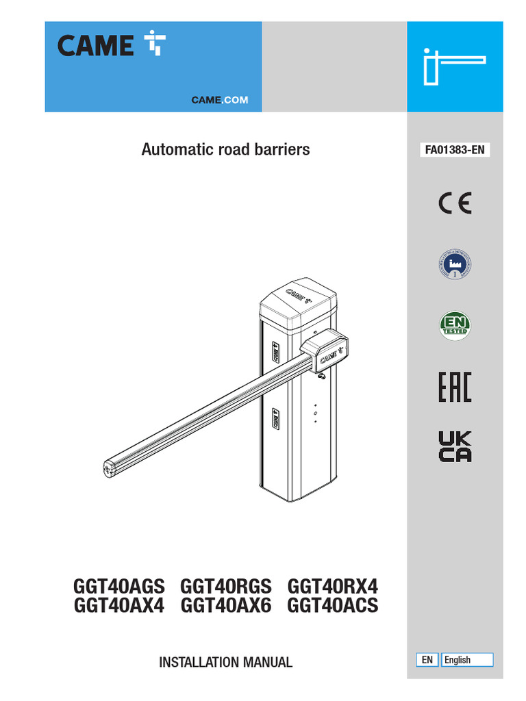 Came GT4 Installation Manual | PDF | Electrical Connector | Waste