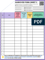 Year End Resources - Student Handover Form