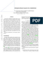 Comparative Study of Histogram Distance Measures For Re-Identification