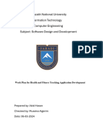 Work Plan For Health and Fitness Tracking Application Development PDF