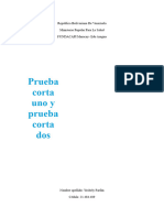 Prueba Corta Uno y Prueba Corta Dos