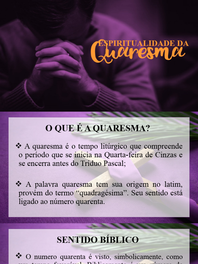 Espiritualidade da Quaresma: Significado e Práticas | PDF | Religião e ...