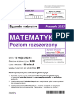 Arkusz Egzaminacyjny 2023 - Matematyka Poziom Rozszerzony