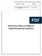 10 Protocolo para La Correcta Identificación de Pacientes