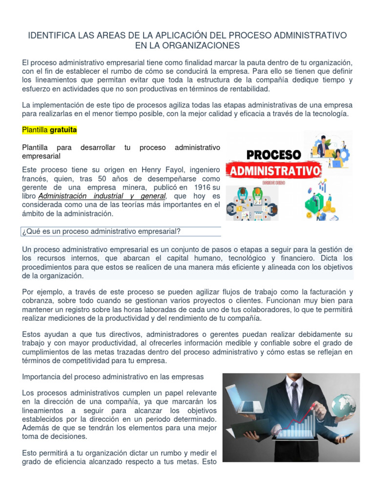 Proceso Administrativo | PDF | Business | Planificación