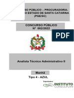 Analista Técnico Administrativo II - Tipo 4 - Azul