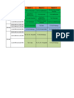 SRM Schedule Changes