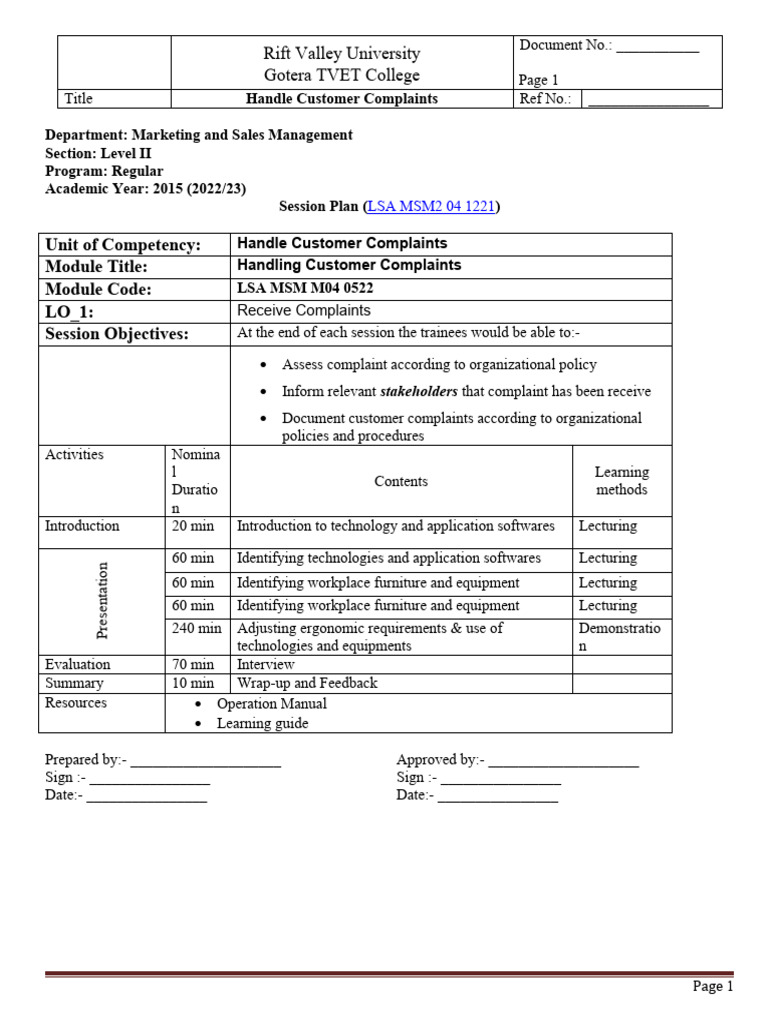 Customer Complaint Handling Training | PDF | Business