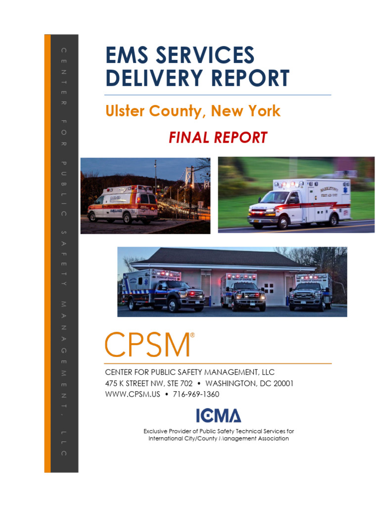 Ulster County EMS Report - FINAL - 3-26-24 | PDF | Emergency Medical ...
