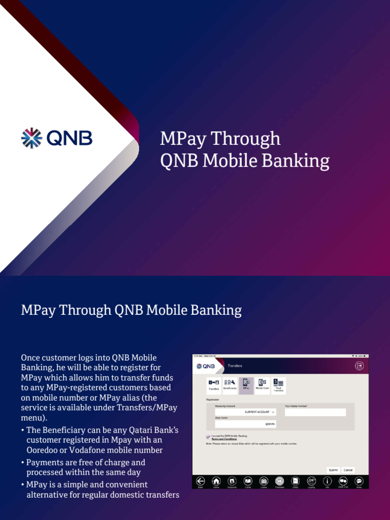 QNB Mobile Banking MPay A4 EN PDF