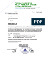 Surat Permohonan Melantik Ansor Cenang