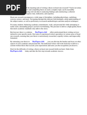 Heart Rate Research Paper