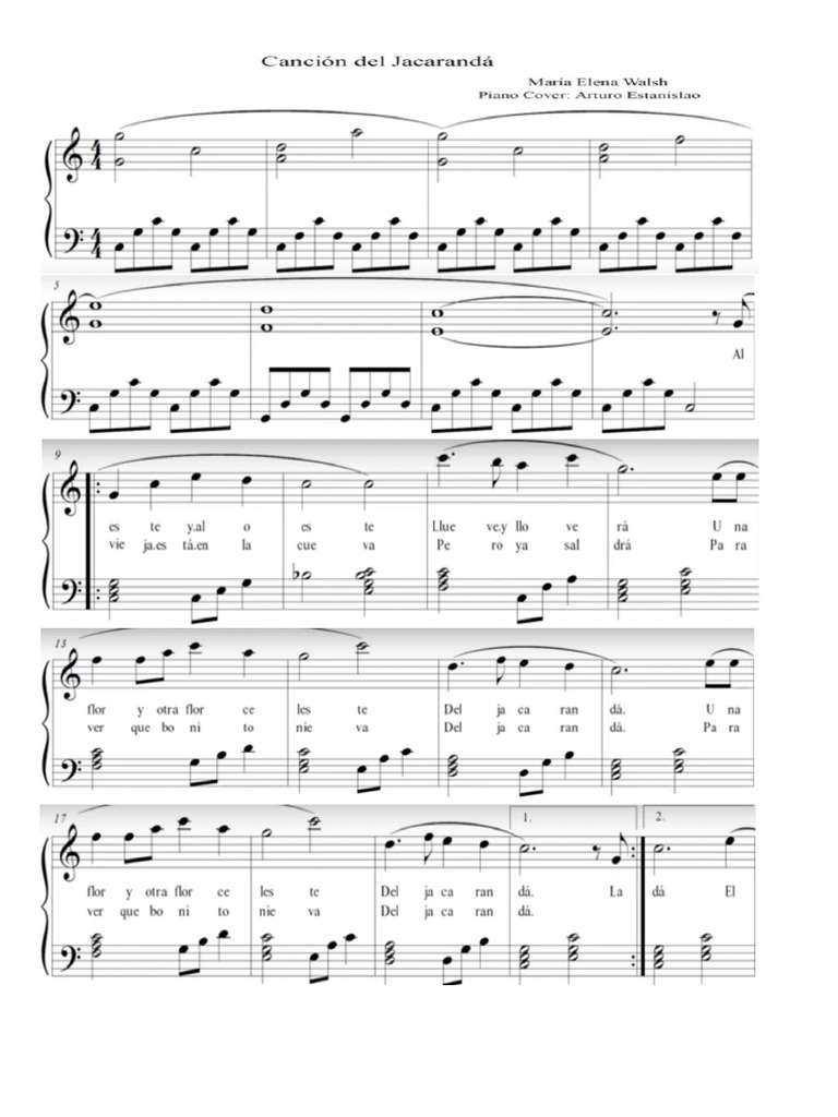cancion del jacaranda | PDF