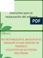 Instructivo para La Restauración Del Software