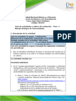 Guía de Actividades y Rúbrica de Evaluación - Unidad 1 - Paso 2 - Manejo Biológico de Enfermedades