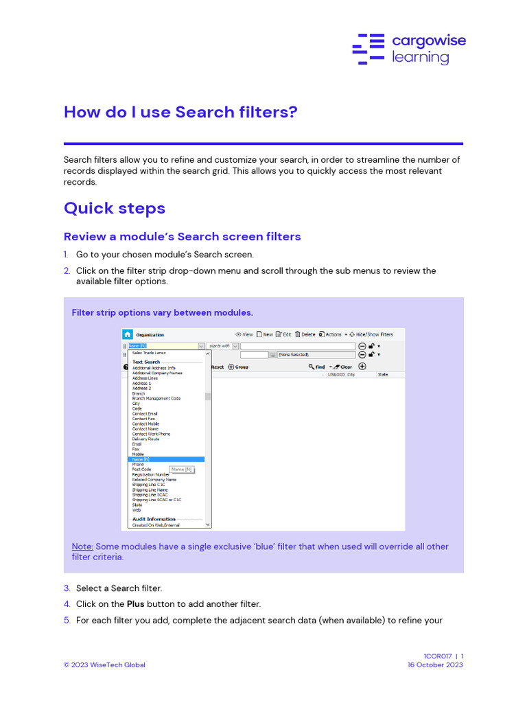 Using Search Filters Effectively | PDF | Menu (Computing) | Software