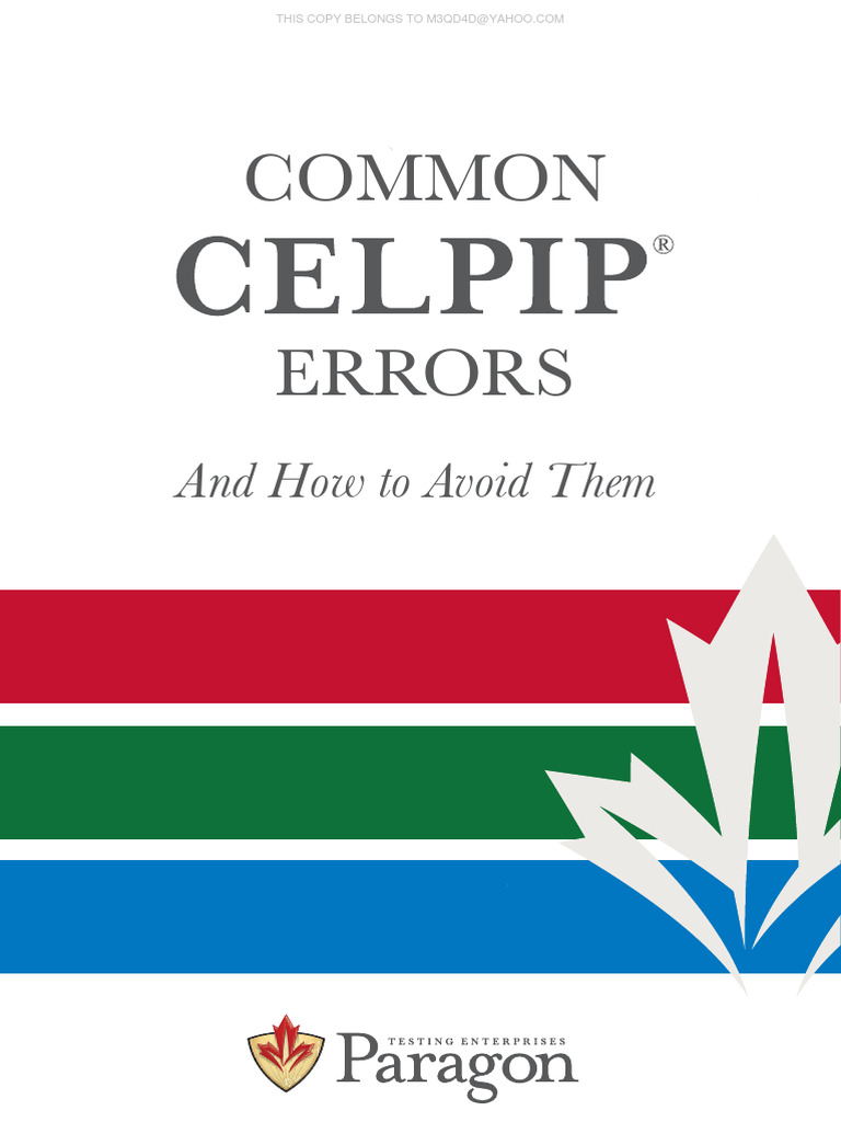 Paragon testing enterprises common celpip errors and how to pdf