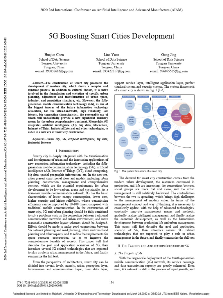 5G's Role in Smart City Growth | PDF | Internet Of Things | Computer ...