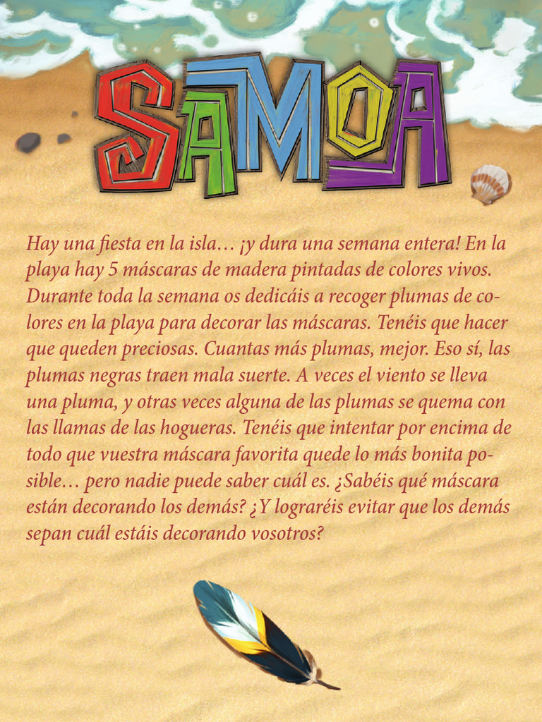 Instructivo del juego Samoa para niños | PDF