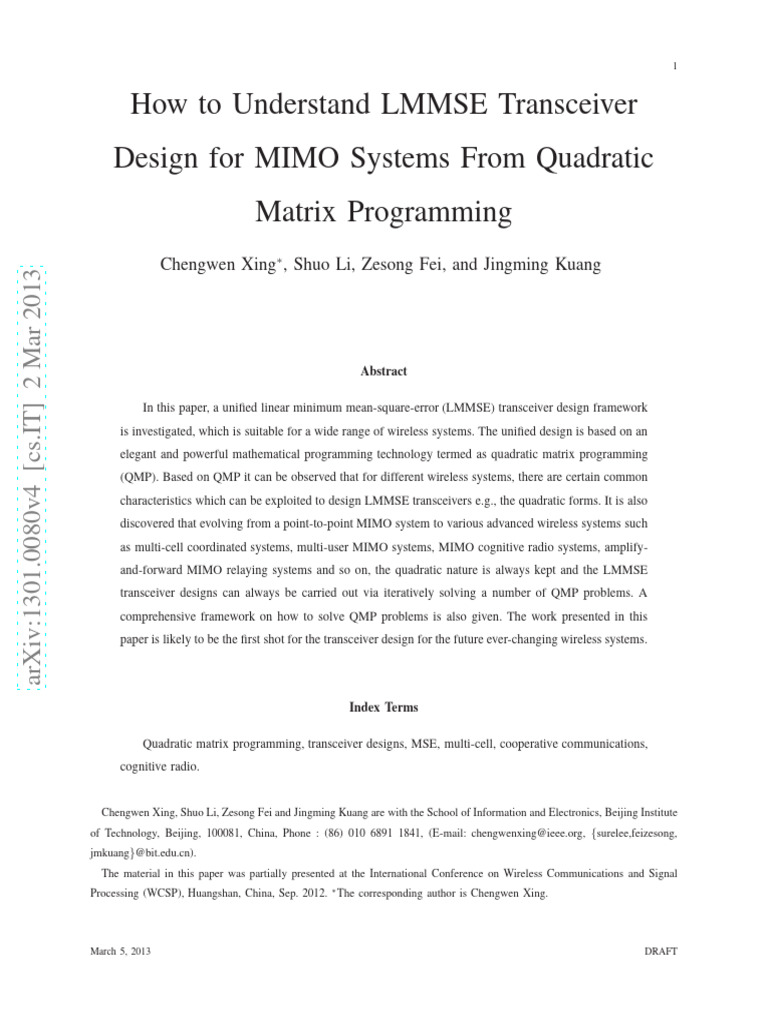 How To Understand LMMSE Transceiver Design For MIMO Systems From