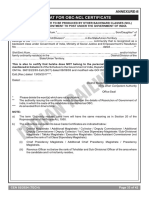 OBC Certificate CEN 02-2024 - Annexure-II