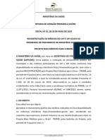 Edital SAPS No 10 2023 Projeto Mais Medicos para o Brasil Recontratacao de Medicos Dos Ciclos 14o e 18o