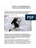 MAIGA Ibrahima - LA DEPORTATION, L'INTERNEMENT ET LA MORT DE ALINE SITOË DIATTA EN 1944