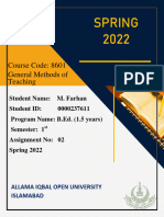 Assignment 2 (8601) - Muhammad Farhan - 0000237611 - Spring22