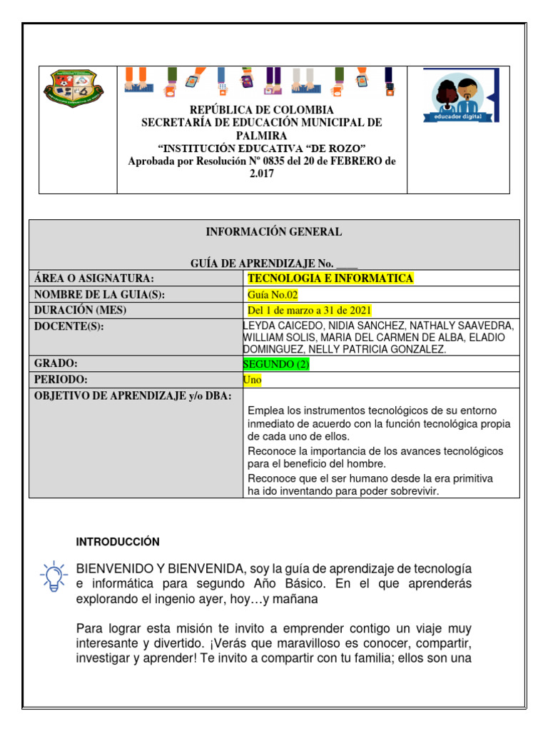 Guía de Tecnología 2° Grado - 2° Periodo | PDF | Aprendizaje | Ingeniería