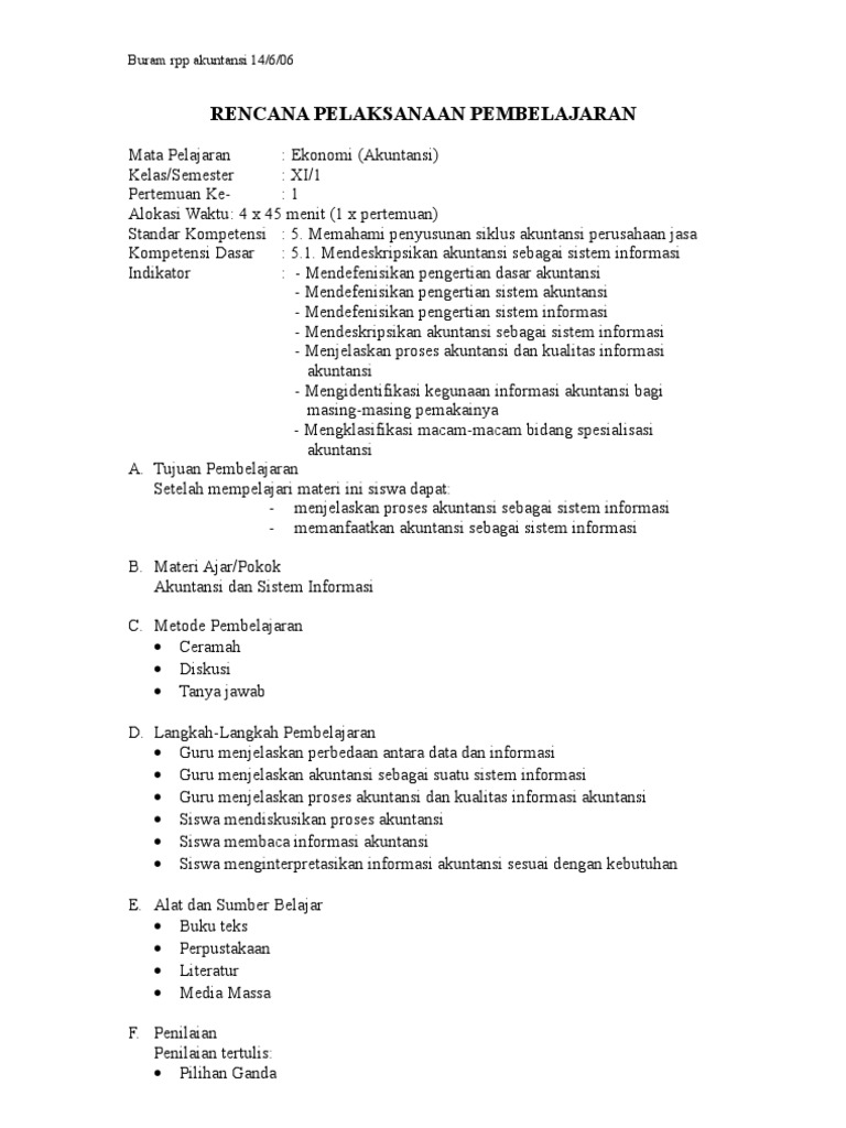 Rpp Akuntansi Sma