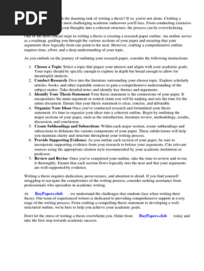 Research Paper Outline Instructions