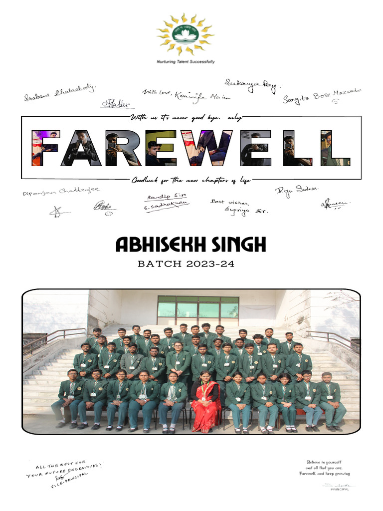 Farewell Wishes for Batch 2023-24 | PDF