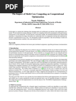 Week 5 - The Impact of Multi-Core Computing On Computational Optimization