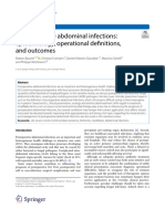 Post-Operative Abdominal Infections: Epidemiology, Operational Definitions, and Outcomes
