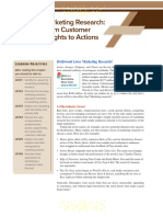 Marketing Research: From Customer Insights To Actions: Learning Objectives