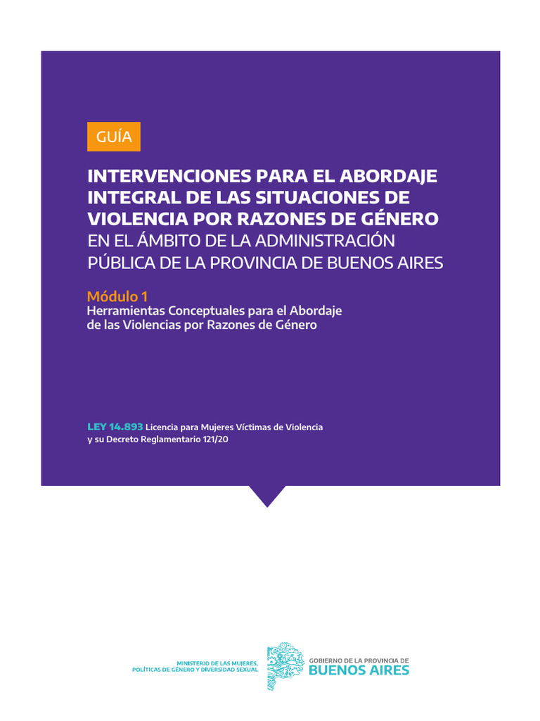 Abordaje Integral de Violencias de Género | PDF | Masculinidad | La ...