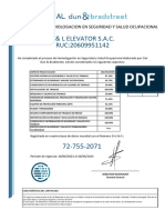Certificado - S & L Elevator S - A - C - Spsa