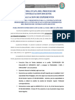 Presiciones para La Contrato Por Evaluacion de Expedientes