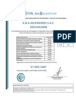 Certificado - A & A Ascensores S - A - C - Spsa