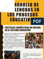 Desarrollo de Las Lenguas en Los Procesos Educativos