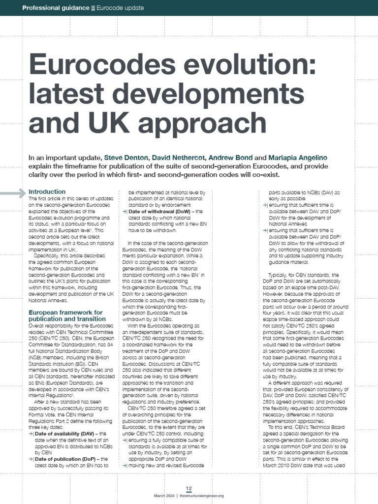 Eurocodes Evolution - Latest Developments and UK Approach | PDF ...