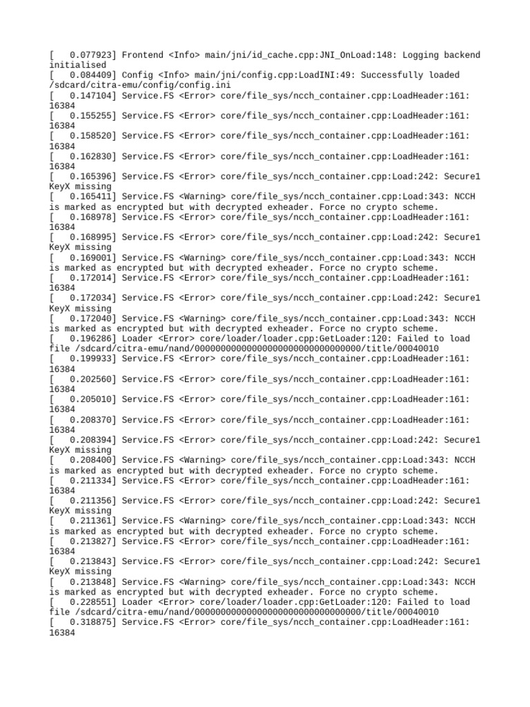 Citra Emulator Log Analysis and Errors | PDF | Rendering (Computer ...