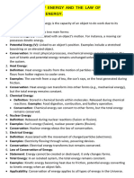 Various Forms of Energy and The Law of Conservation of Energy