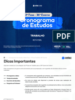 Cronograma de Estudos I Reta Final - 36º Exame - 2111