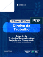 E-Book Relação de TrabalhoTerceirização e Trabalhador Temporário - Prof. Luiz Henrique