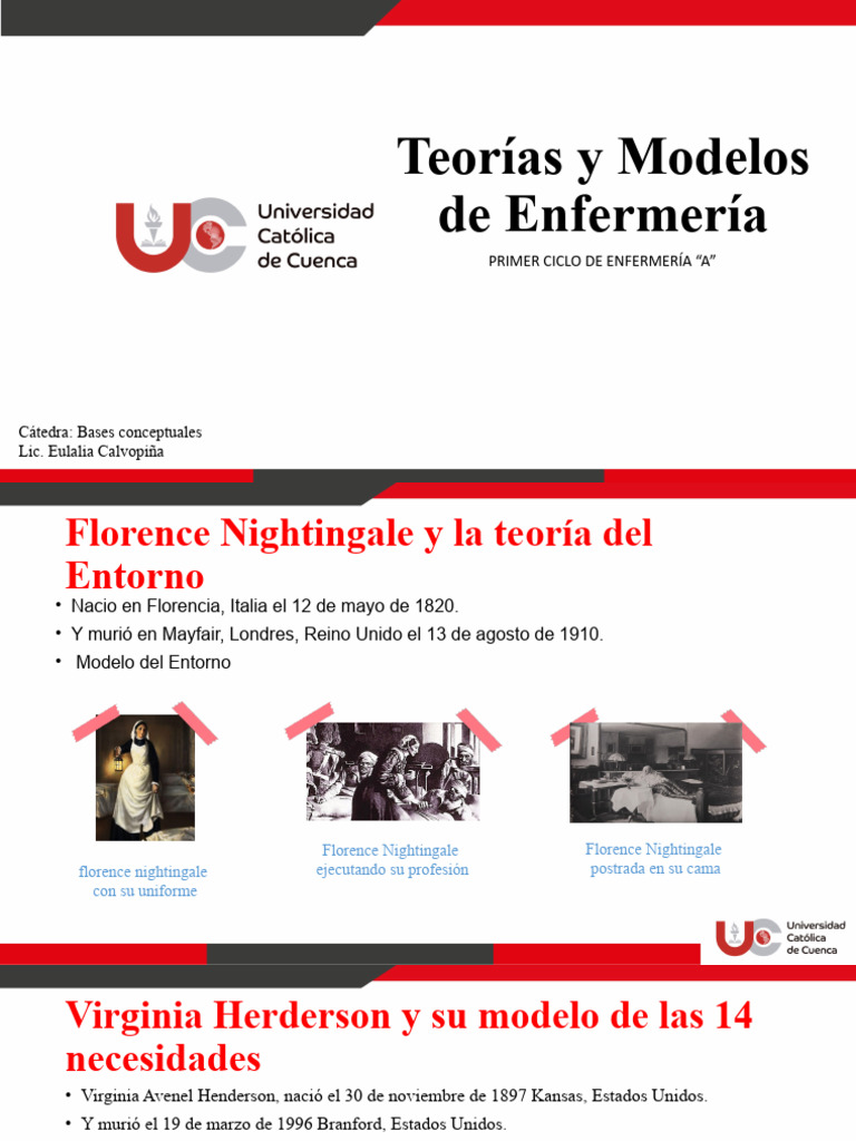 Teorías y Modelos de Enfermería PDF Enfermería Cuidado de la salud