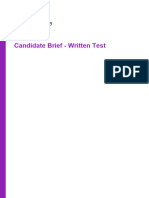 Candidate Brief - Written Test V1.0