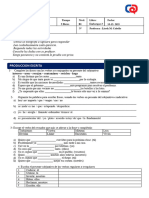 Prova Gramática Dezembro Intermediate Español