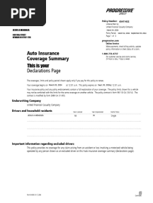 Progressive Insurance Card PDF